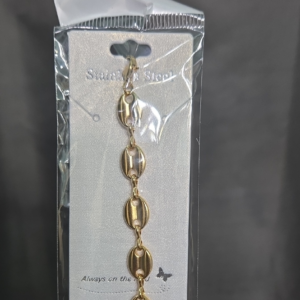 Gold Link Chain Bracelet - Stainless Steel